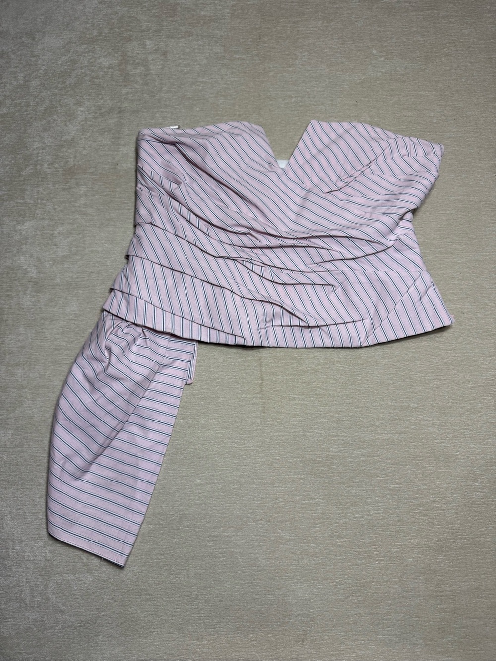 Zara Reconstructed Dress Shirt Corset Top